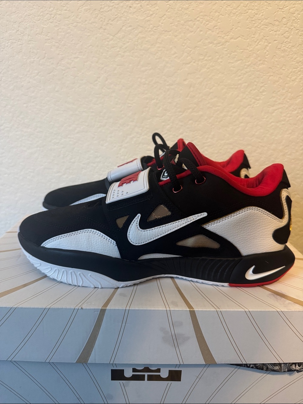 Nike Lebron Prime 93 authentic Black White Red Low-Top Training Sneakers